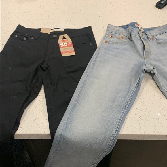 Levi's boys size 7X Black and Light Blue Jeans bundle - Picture 1 of 5